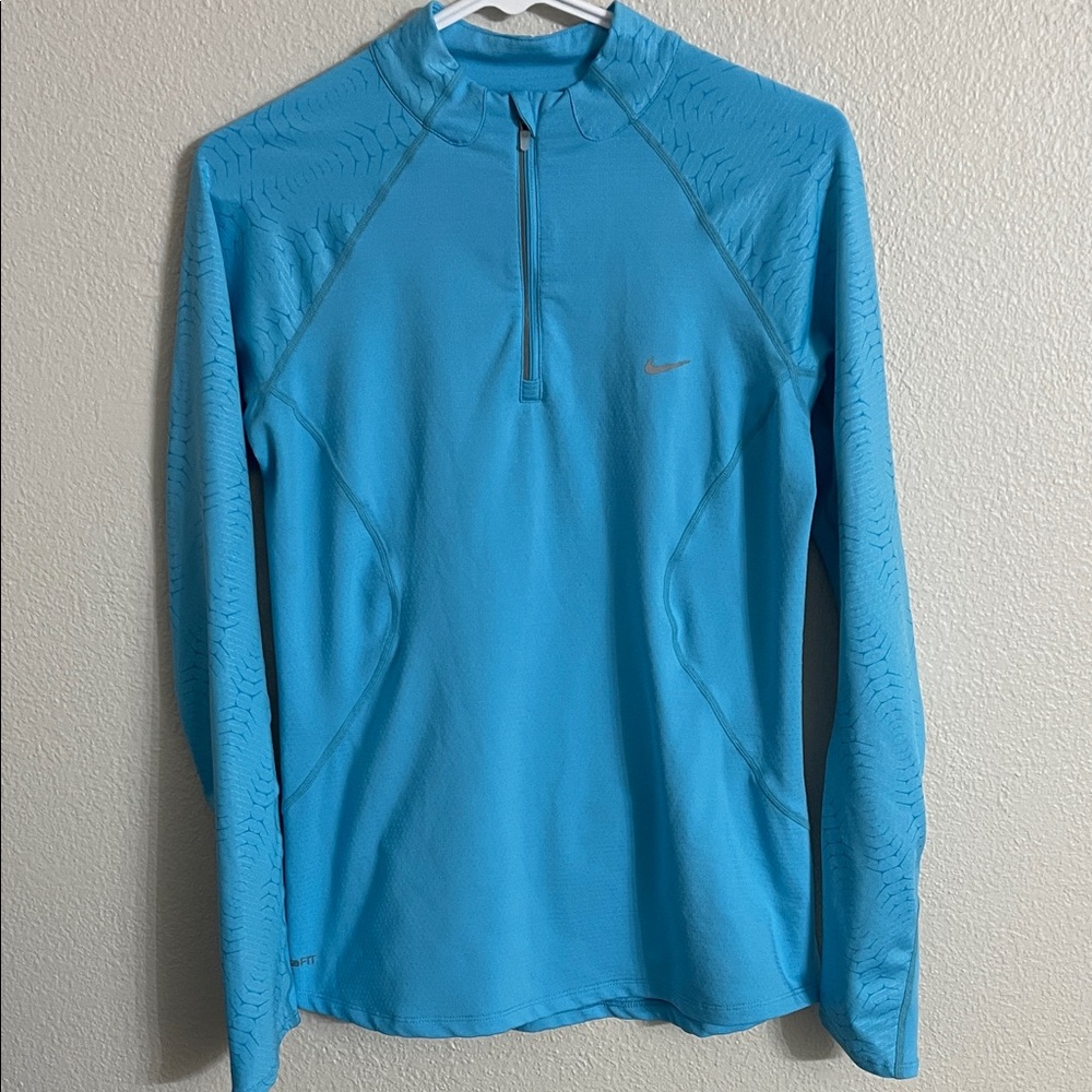 Nike blue Quarter-Zip women’s running jacket